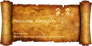 Herczeg Katalin névjegykártya
