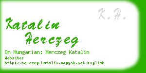 katalin herczeg business card